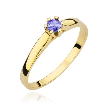 Inel Aur 14K cu Tanzanit 0.15 ct