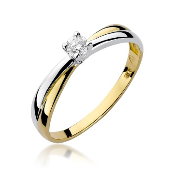 Inel Aur 9K cu Diamant Natural 0.08 ct