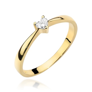 Inel Aur 9K cu Diamant Natural 0.10 ct