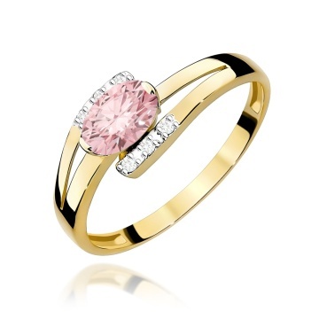 Inel Aur 9K cu Diamante de Laborator 0.55 ct