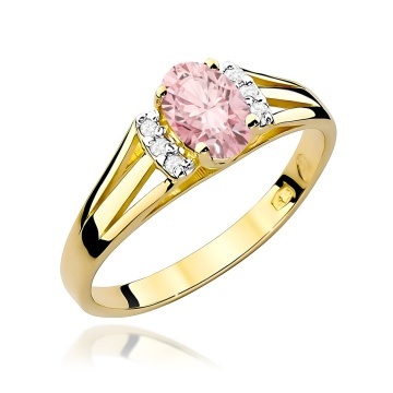 Inel Aur 9K cu Diamante de Laborator 0.55 ct