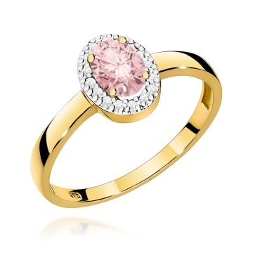 Inel Aur 9K cu Diamante de Laborator 0.58 ct