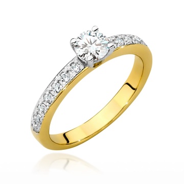 Inel Aur 9K cu Diamante de Laborator 0.60 ct