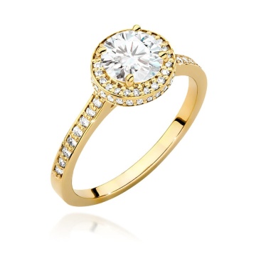Inel Aur 9K cu Diamante de Laborator 1.38 ct