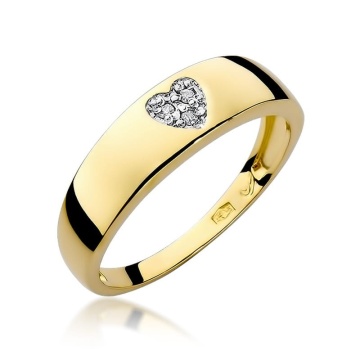 Inel Aur 9K cu Diamante Naturale 0.03 ct