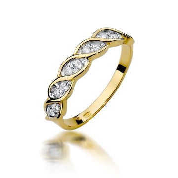 Inel Aur 9K cu Diamante Naturale 0.20 ct