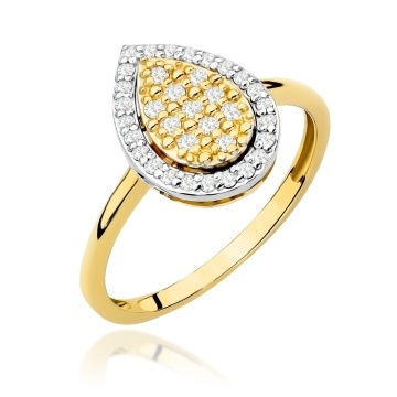 Inel Aur 9K cu Diamante Naturale 0.22 ct