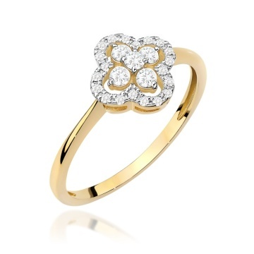 Inel Aur 9K cu Diamante Naturale 0.25 ct