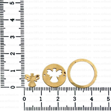 Link din aur 14k - pentru bratara - set 3 piese
