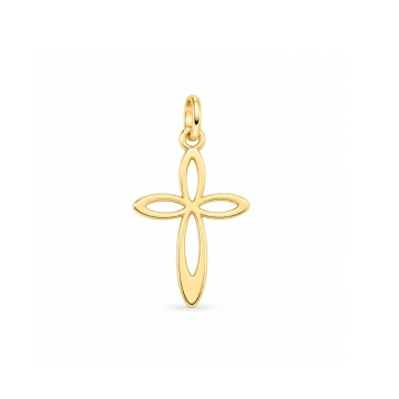 Link din AUR 14K - pentru colier - Cruce contur