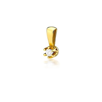 Pandantiv Aur 14K cu Diamant Natural 0.08 ct