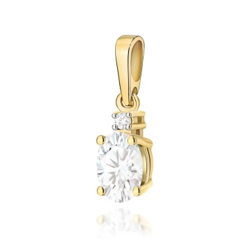 Pandantiv Aur 14K cu Diamante de Laborator 0.41 ct