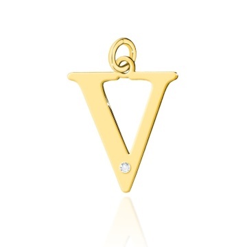 Pandantiv Aur 14K cu Diamante Naturale 0.01 ct