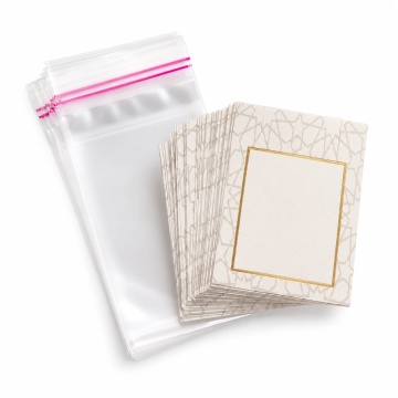 Set 30 ambalaje de colier carton + folie 7x5cm