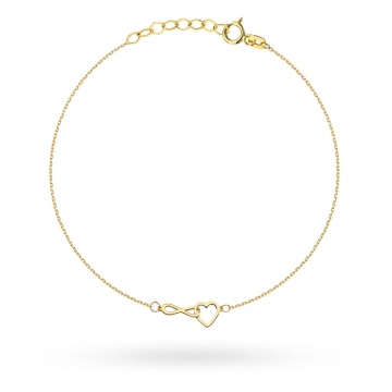 Bratara Aur 14k cu Inima si Infinit