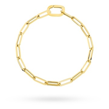 Brățară Aur 14K cu Zale Lungi și Închizătoare Ovală