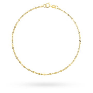Brățară Delicată din Aur 14K cu Ovale Diamantate
