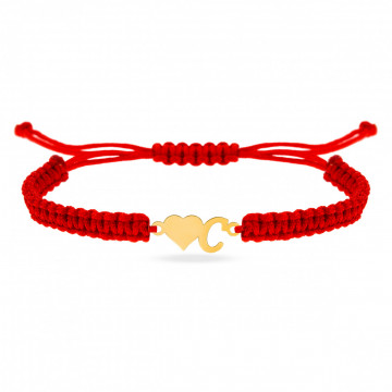 Brățară Inițială Heart din aur 14K