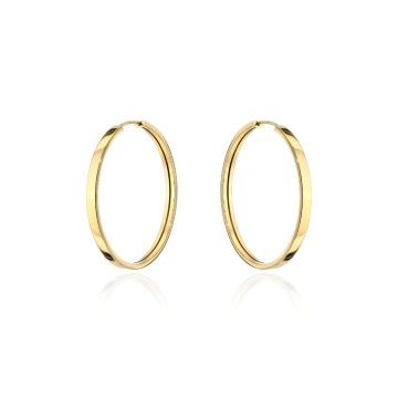 Cercei Aur 14K Creole Largi - 2,7 cm