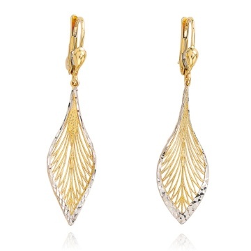 Cercei Aur 14K cu Detalii Finisate - Eleganță Florală