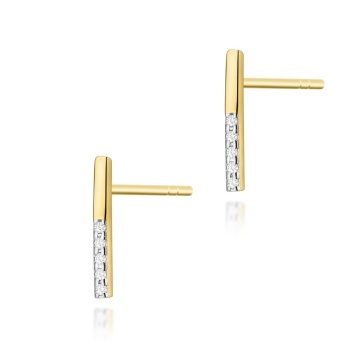 Cercei Aur 14K cu Diamante Naturale 0.05 ct