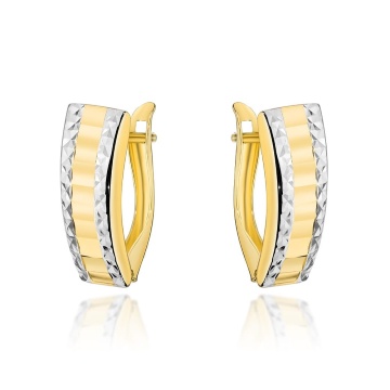 Cercei Aur 14k cu Model si Zirconii