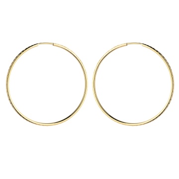 Cercei Rotunzi Aur 14K 3.3 cm - Eleganță Atemporală