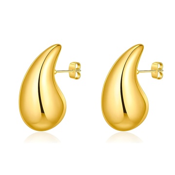 Cercei TearDrops din Inox placat cu AUR 18K