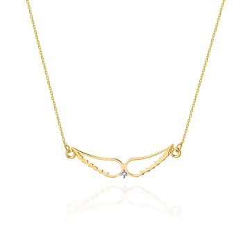 Colier Aur 14K cu Diamant Natural 0.01 ct