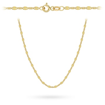 Colier Delicat din Aur 14K cu Ovale Diamantate