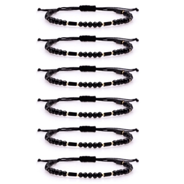 Engross Pachet 5 brățări Only Black cu 10 bile din aur 14k