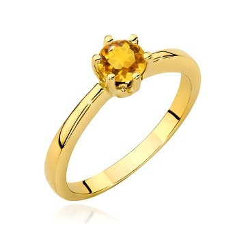 Inel Aur 14K cu Citrin 0.50 ct