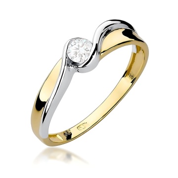 Inel Aur 14K cu Diamant de Laborator 0.15 ct