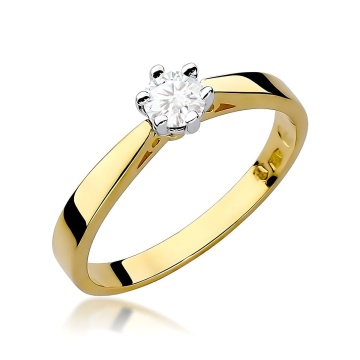 Inel Aur 14K cu Diamant de Laborator 0.20 ct
