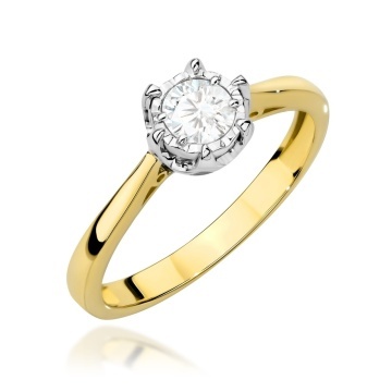 Inel Aur 14K cu Diamant de Laborator 0.25 ct