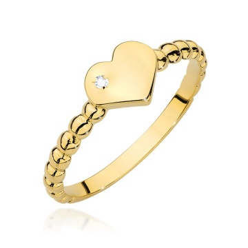 Inel Aur 14K cu Diamant Natural 0.01 ct