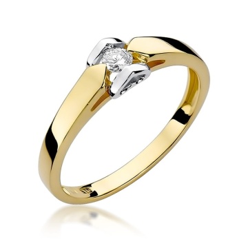 Inel Aur 14K cu Diamant Natural 0.04 ct
