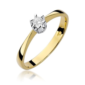 Inel Aur 14K cu Diamant Natural 0.08 ct