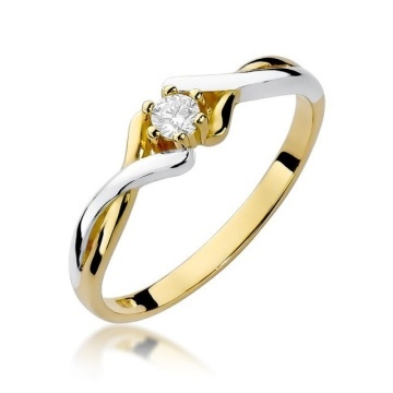 Inel Aur 14K cu Diamant Natural 0.08 ct