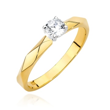 Inel Aur 14K cu Diamant Natural 0.20 ct