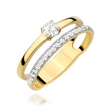 Inel Aur 14K cu Diamante de Laborator 0.41 ct