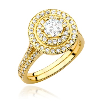 Inel Aur 14K cu Diamante de Laborator 1.11 ct