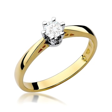 Inel Aur 9K cu Diamant de Laborator 0.25 ct