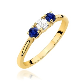 Inel Aur 9K cu Diamant Natural 0.03 ct
