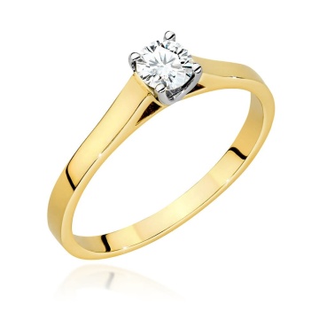Inel Aur 9K cu Diamant Natural 0.40 ct