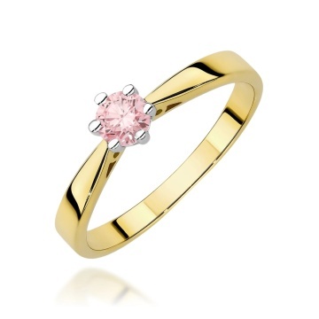 Inel Aur 9K cu Diamant Roz de Laborator 0.30 ct