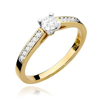 Inel Aur 9K cu Diamante de Laborator 0.36 ct