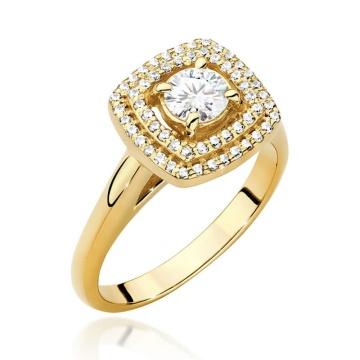 Inel Aur 9K cu Diamante de Laborator 0.68 ct