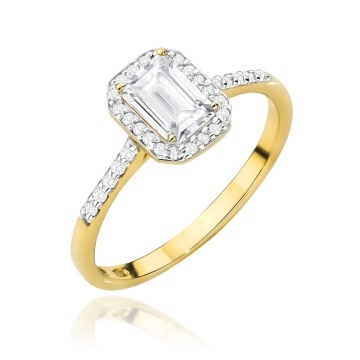 Inel Aur 9K cu Diamante de Laborator 0.79 ct