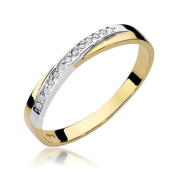 Inel Aur 9K cu Diamante Naturale 0.07 ct